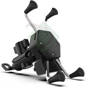 Suporte Carregador com Garra Para Celular Moto Universal Com Usb